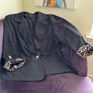 Black & Leopard Blazer